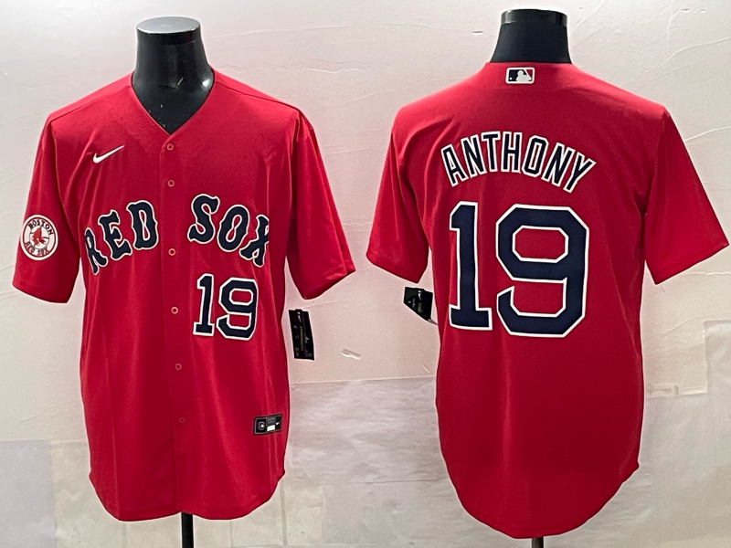 Men 2025 Boston Red Sox 19 Anthony red Nike MLB Jersey 005